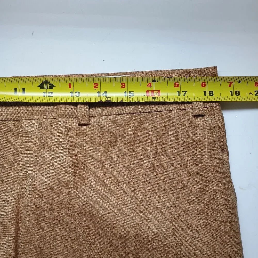 Michael Kors Dress Pants Mens Sz 37x32 (actual)Tan Silk Wool Blend
